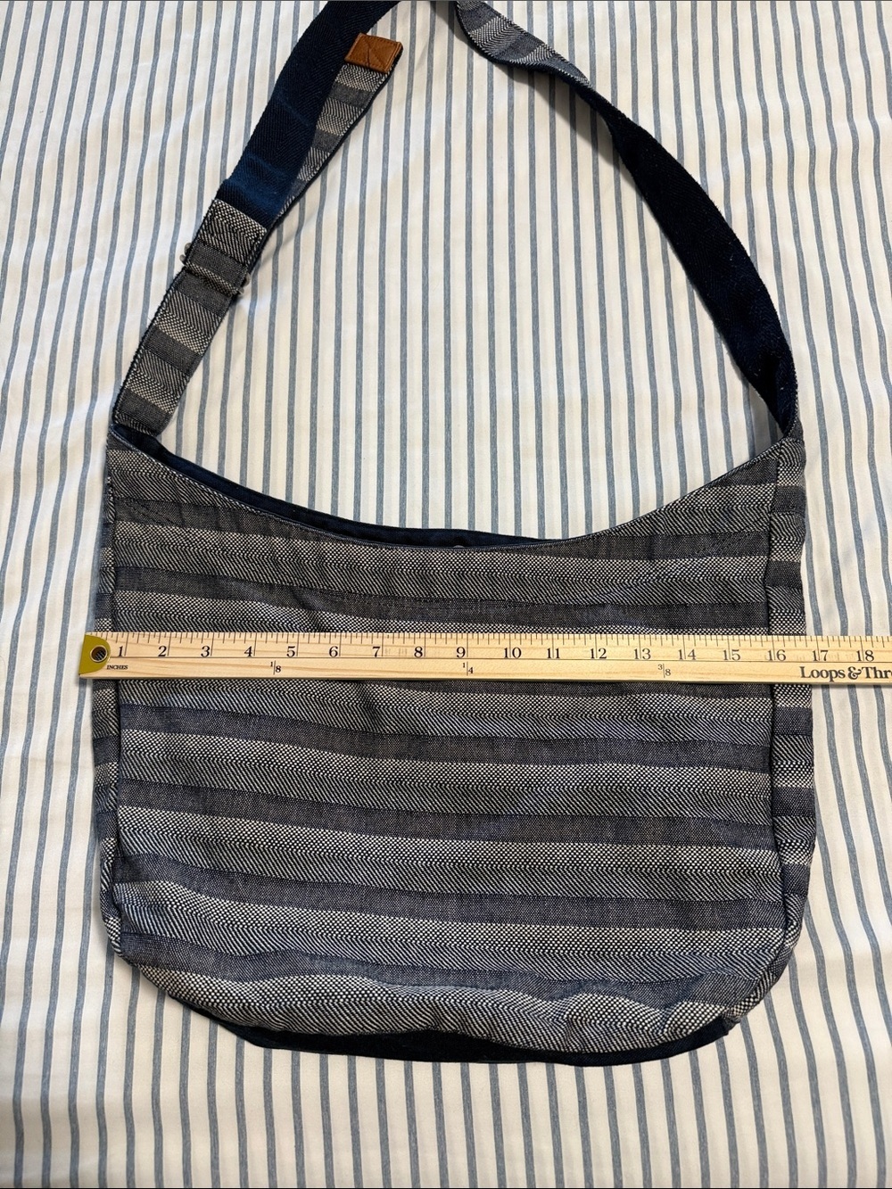 Thirty-one Navy Striped Shoulder Bag - Picture 8 of 11